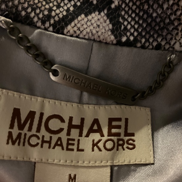 MICHAEL Michael Kors Vintage Snake-Print Belted Trench NWOT - Picture 5 of 5